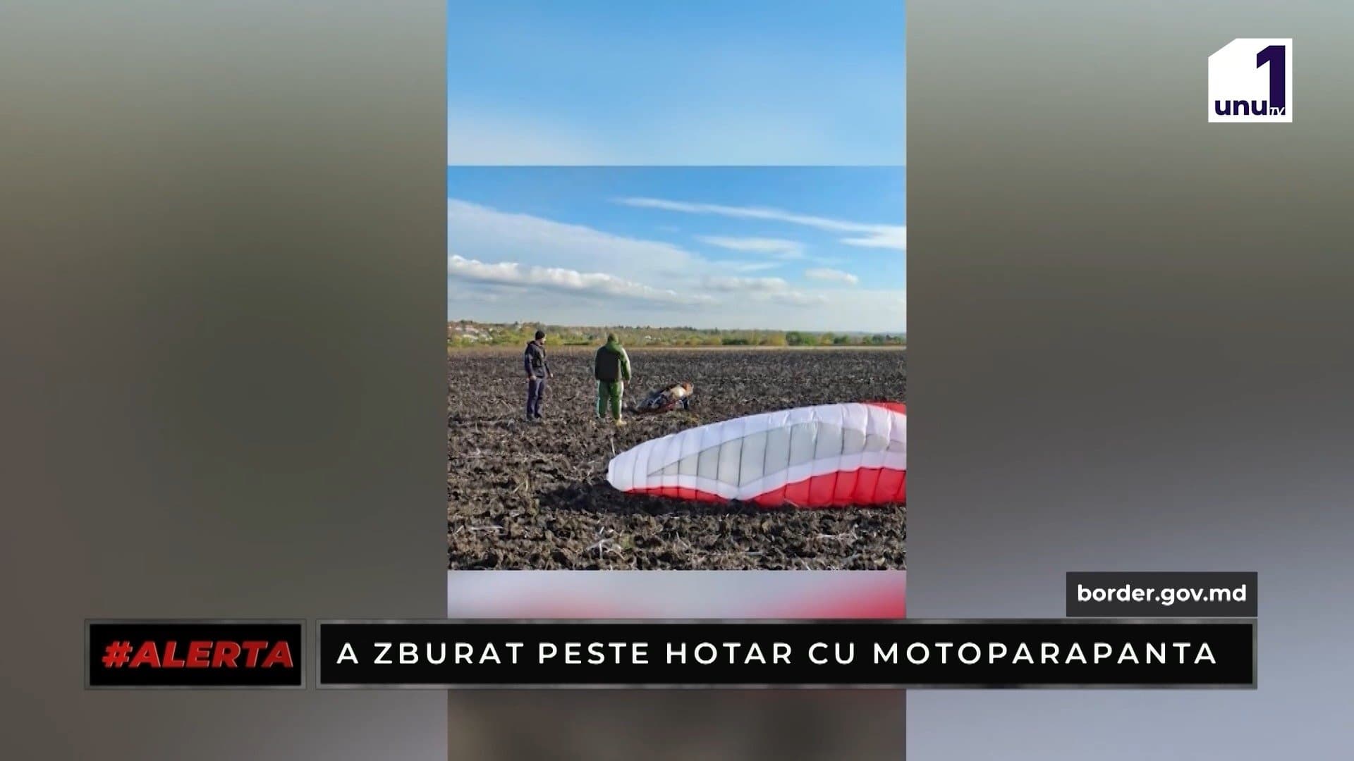 ALERTA: Cu motoparapanta din Ucraina direct la noi în țară, aterizând lângă satul Larga, raionul Briceni /26.10.2026